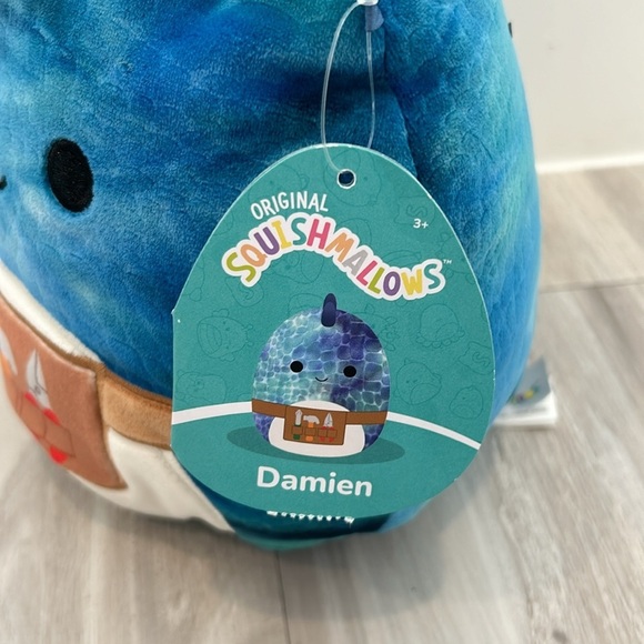 NWT Damien the Blue Dinosaur Squishmallow - Picture 2 of 3